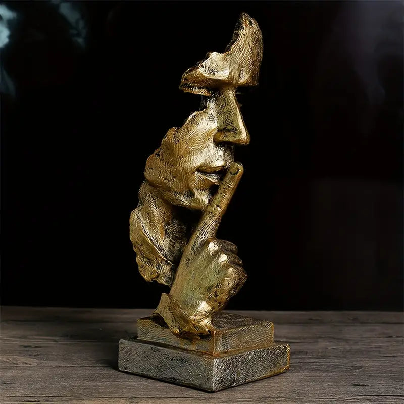 SerenitySculpt Retro & Kreativ Mand Statue – Abstrakt Kunst for Ro og Refleksion