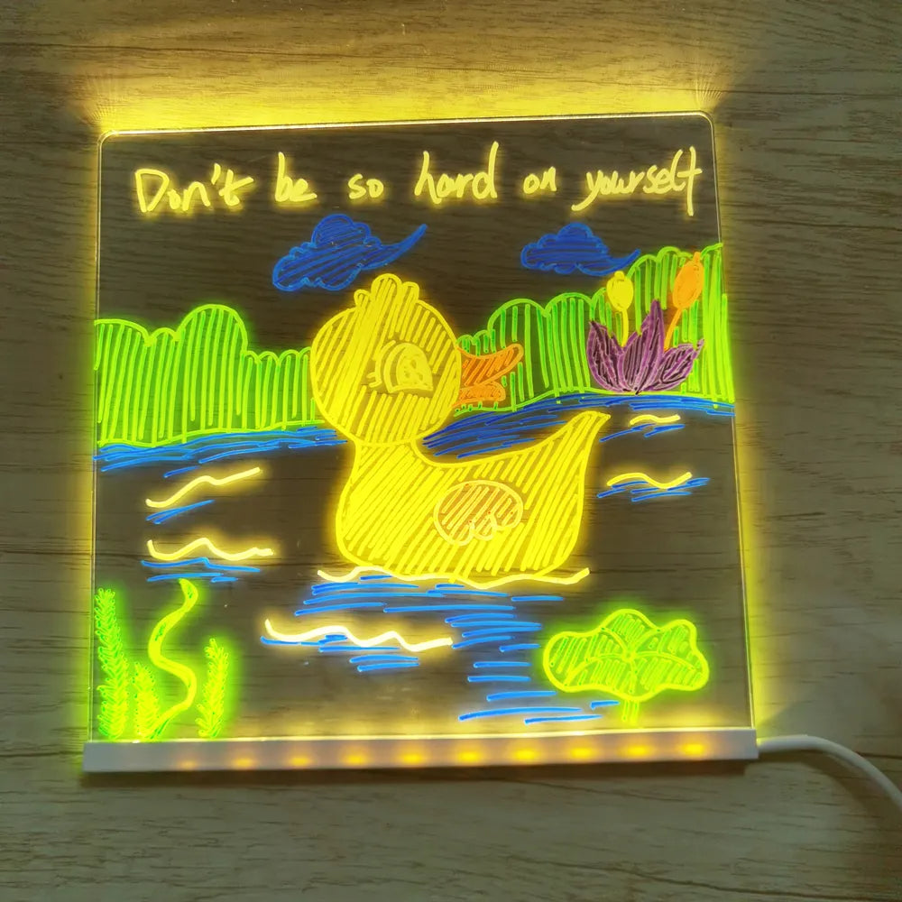 Drawing Light – Kreativ LED Tegningstavle og Natlys, Genanvendelig og USB-Opladelig