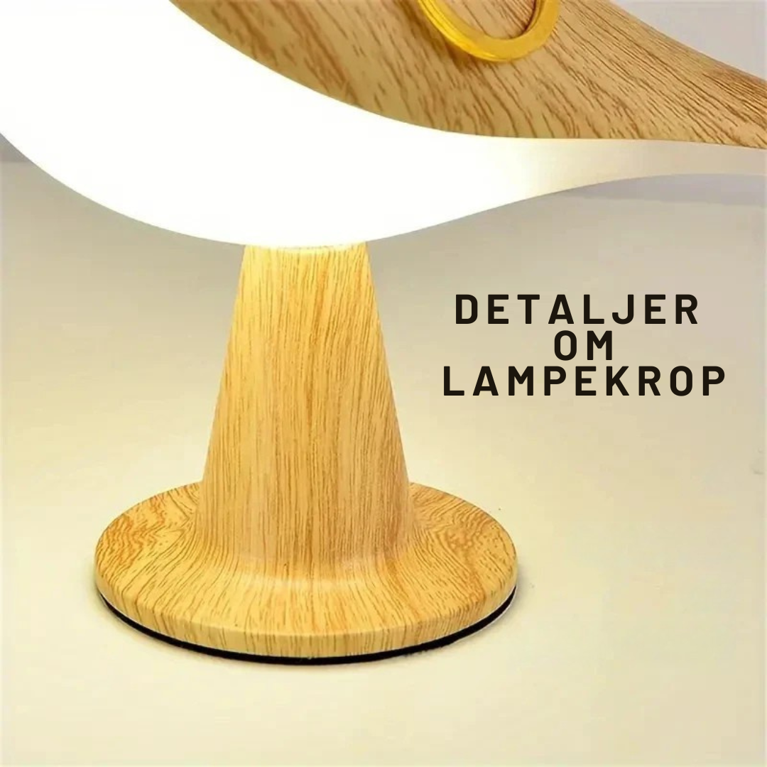 ZenGlow Elegant Fugle-Inspireret Natbordslampe