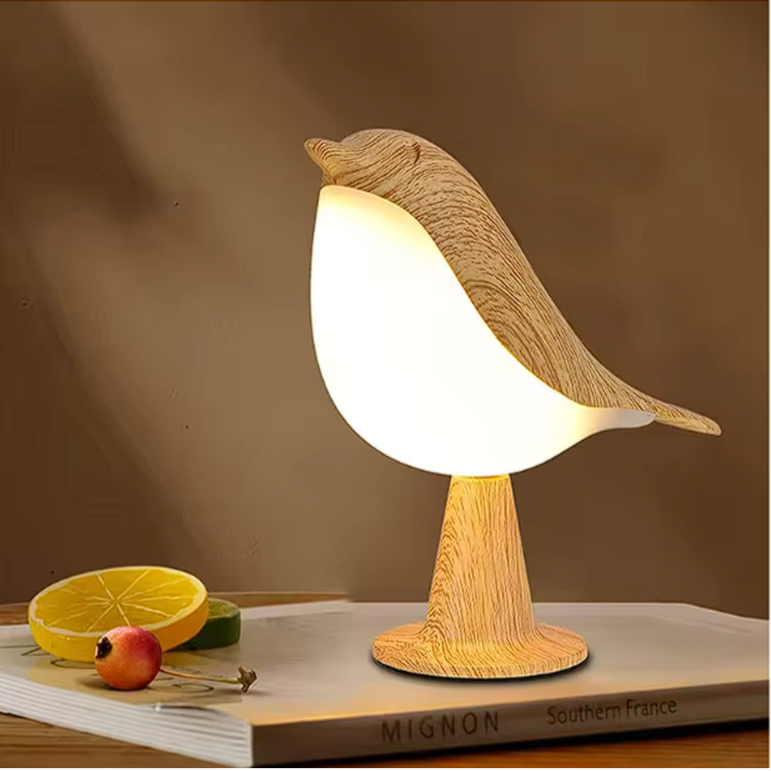 ZenGlow Elegant Fugle-Inspireret Natbordslampe
