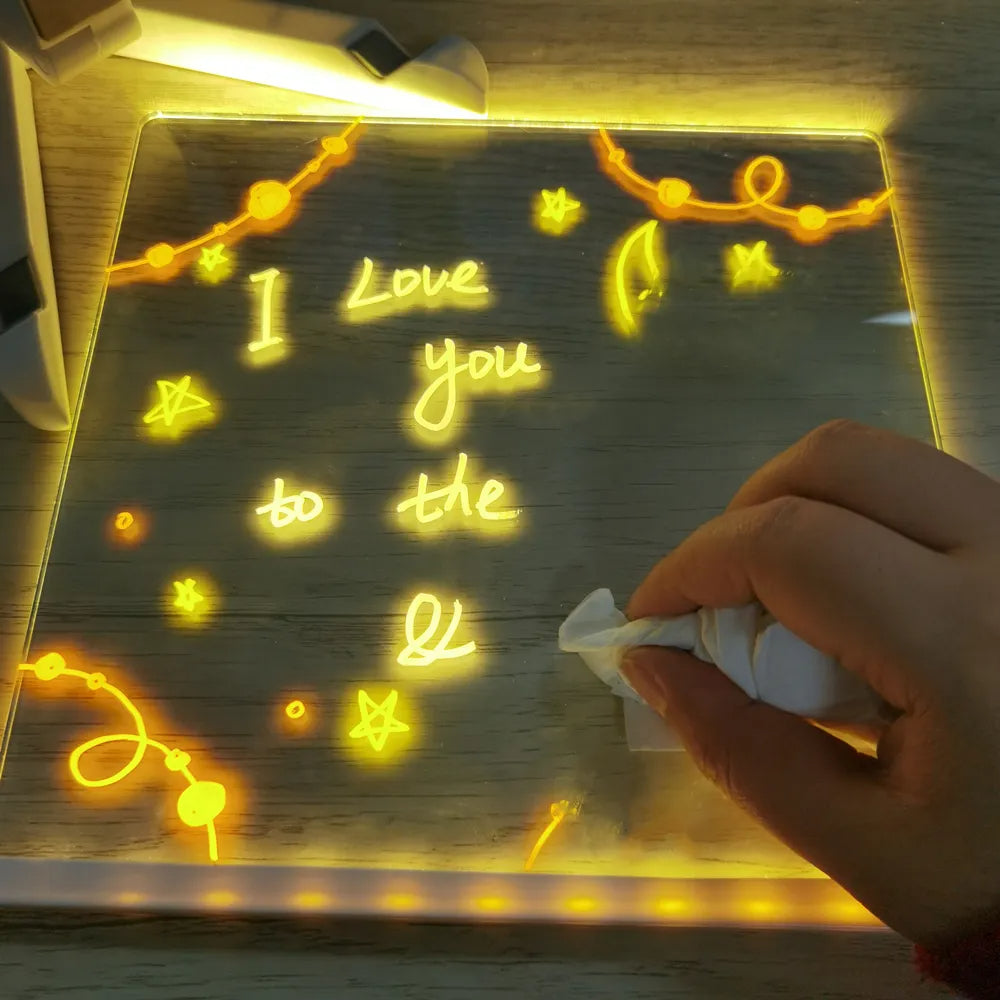 Drawing Light – Kreativ LED Tegningstavle og Natlys, Genanvendelig og USB-Opladelig