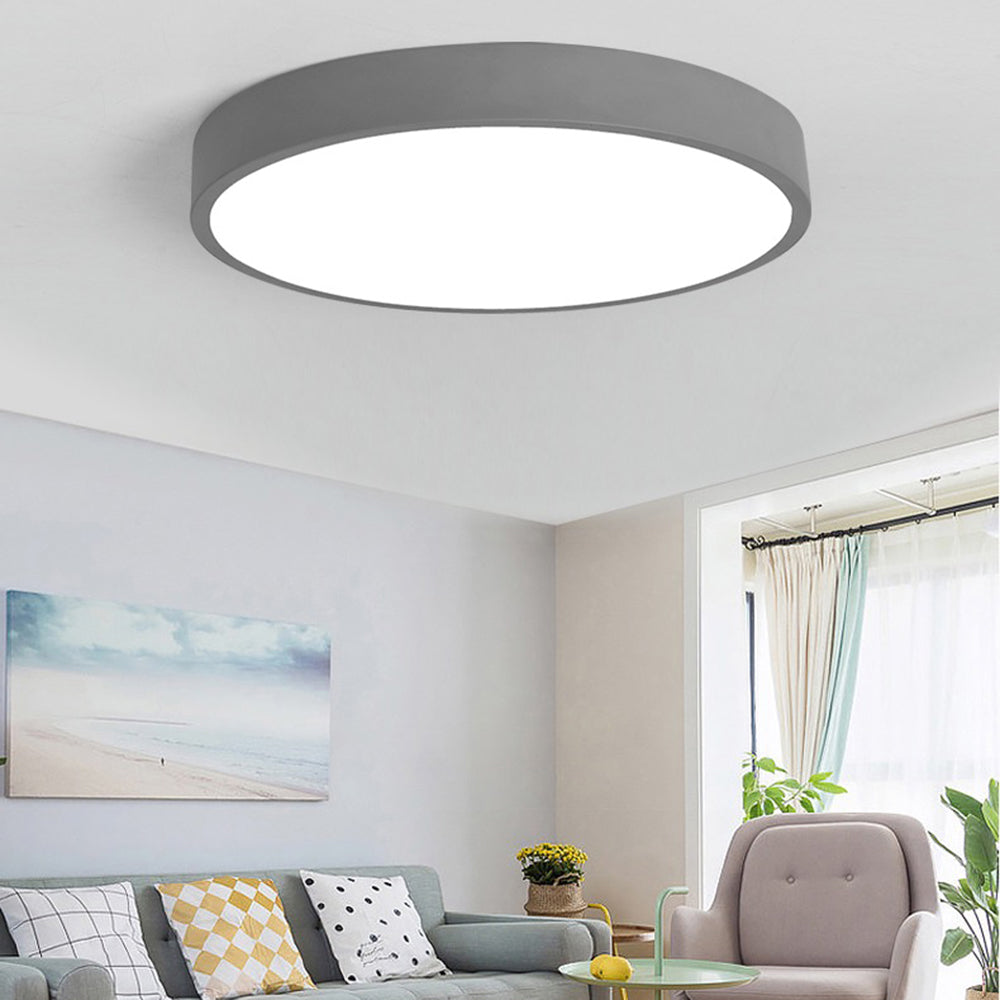 Ultratynd LED Loftlampe – Moderne Rund Loftarmatur til Hjem & Kontor | Energivenlig, Minimalistisk Design – 30cm/40cm/50cm (Flere Farver)