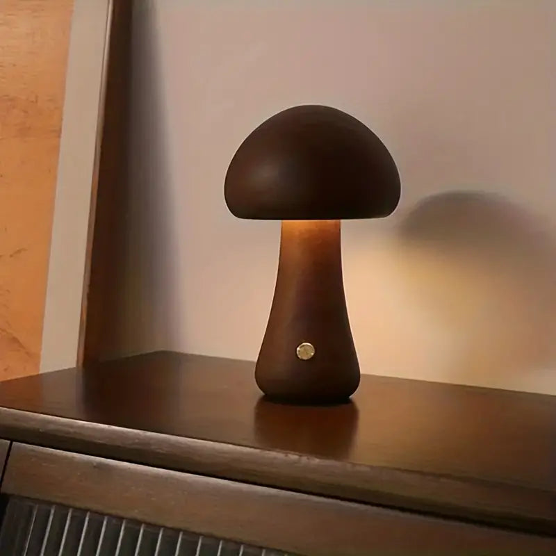 Mushglow Trådløs Svampelampe – Justerbar Belysning, Minimalistisk Design & Genopladeligt Lithiumbatteri | Perfekt Gaveidé