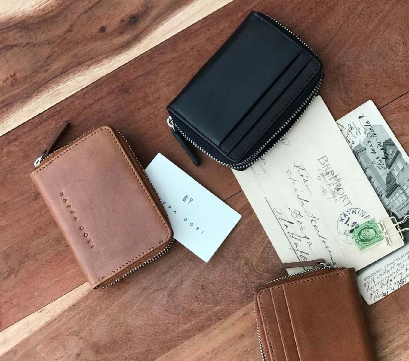 Billfold RFID Herrepung i Ægte Læder – Kompakt og Sikker med Lynlås