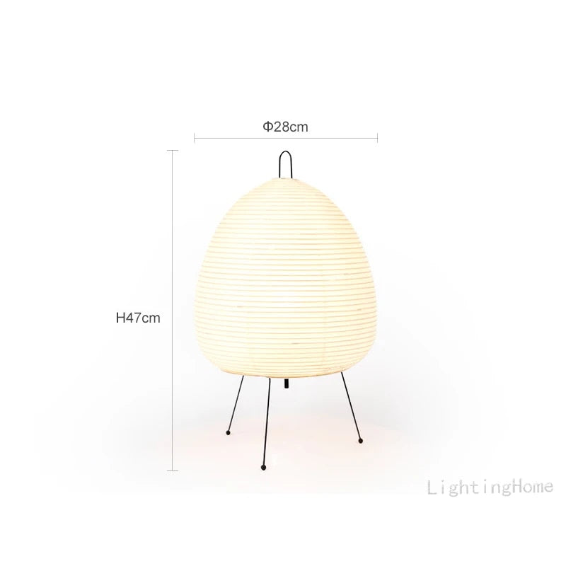 WabiGlow Bordlampe – Håndlavet RisPapir Skærm med Wabi-Sabi Æstetik og Justerbart LED Lys
