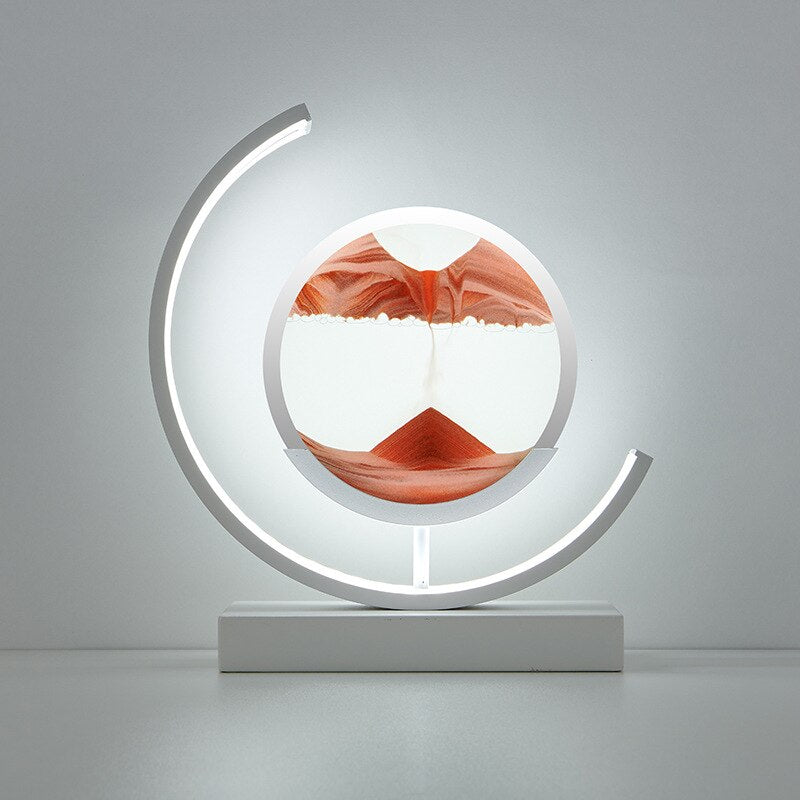 SandAura Kvægsand Bordlampe – LED Bordlampe med Dynamisk Sandkunst | Beroligende & Øjenvenlig Belysning, Unikt Design