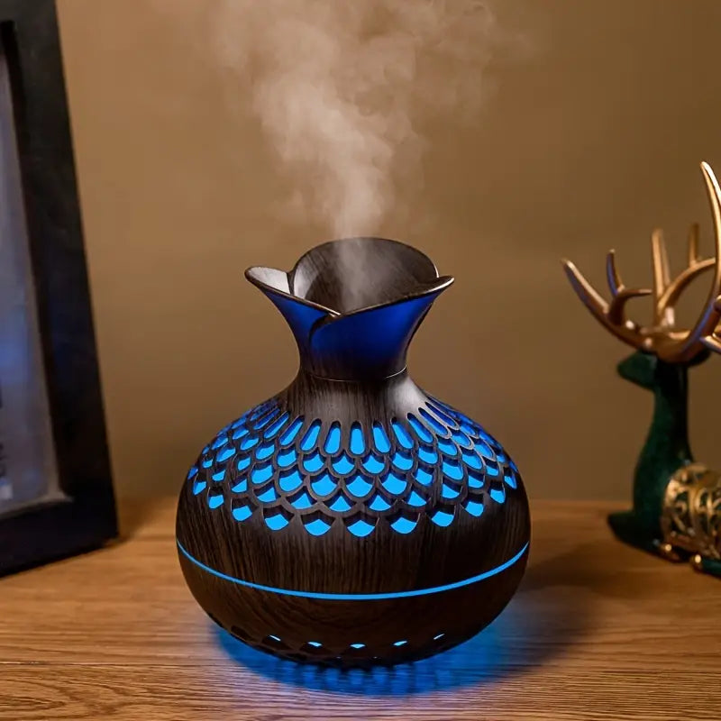 SerenityMist Aroma Diffuser – Blomsterdesign, Langvarig Aromaterapi, 10 Timer Drift, Perfekt til Afslapning