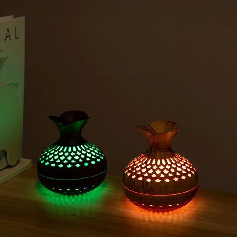 SerenityMist Aroma Diffuser – Blomsterdesign, Langvarig Aromaterapi, 10 Timer Drift, Perfekt til Afslapning
