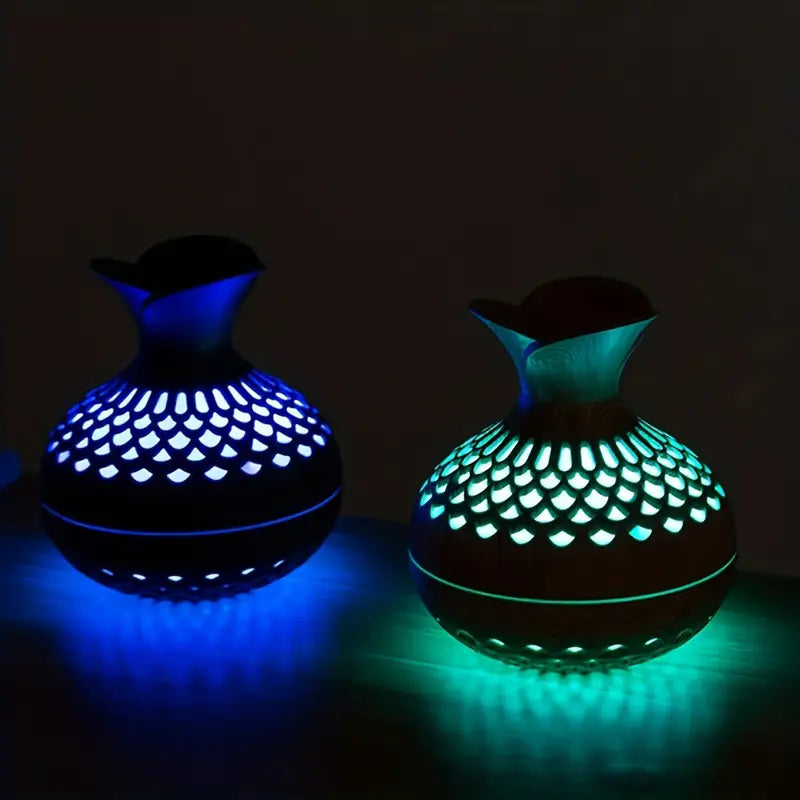 SerenityMist Aroma Diffuser – Blomsterdesign, Langvarig Aromaterapi, 10 Timer Drift, Perfekt til Afslapning