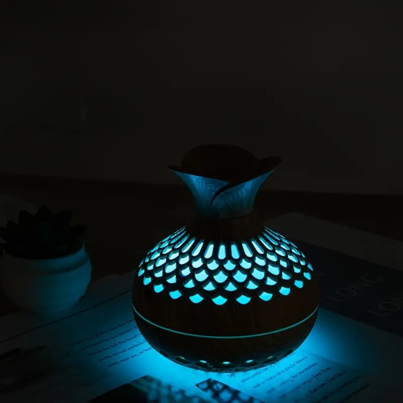 SerenityMist Aroma Diffuser – Blomsterdesign, Langvarig Aromaterapi, 10 Timer Drift, Perfekt til Afslapning