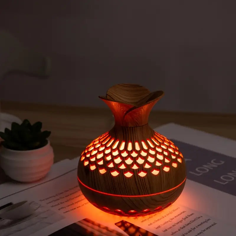 SerenityMist Aroma Diffuser – Blomsterdesign, Langvarig Aromaterapi, 10 Timer Drift, Perfekt til Afslapning