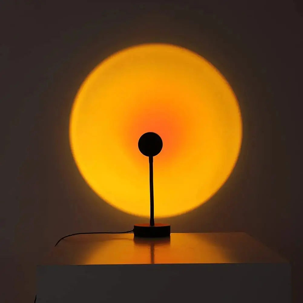 GoldenGleam Solnedgangs Projektionslampe – LED Belysning | Fjernbetjening & USB Opladning | Skab Magiske Fotos & Beroligende Atmosfære