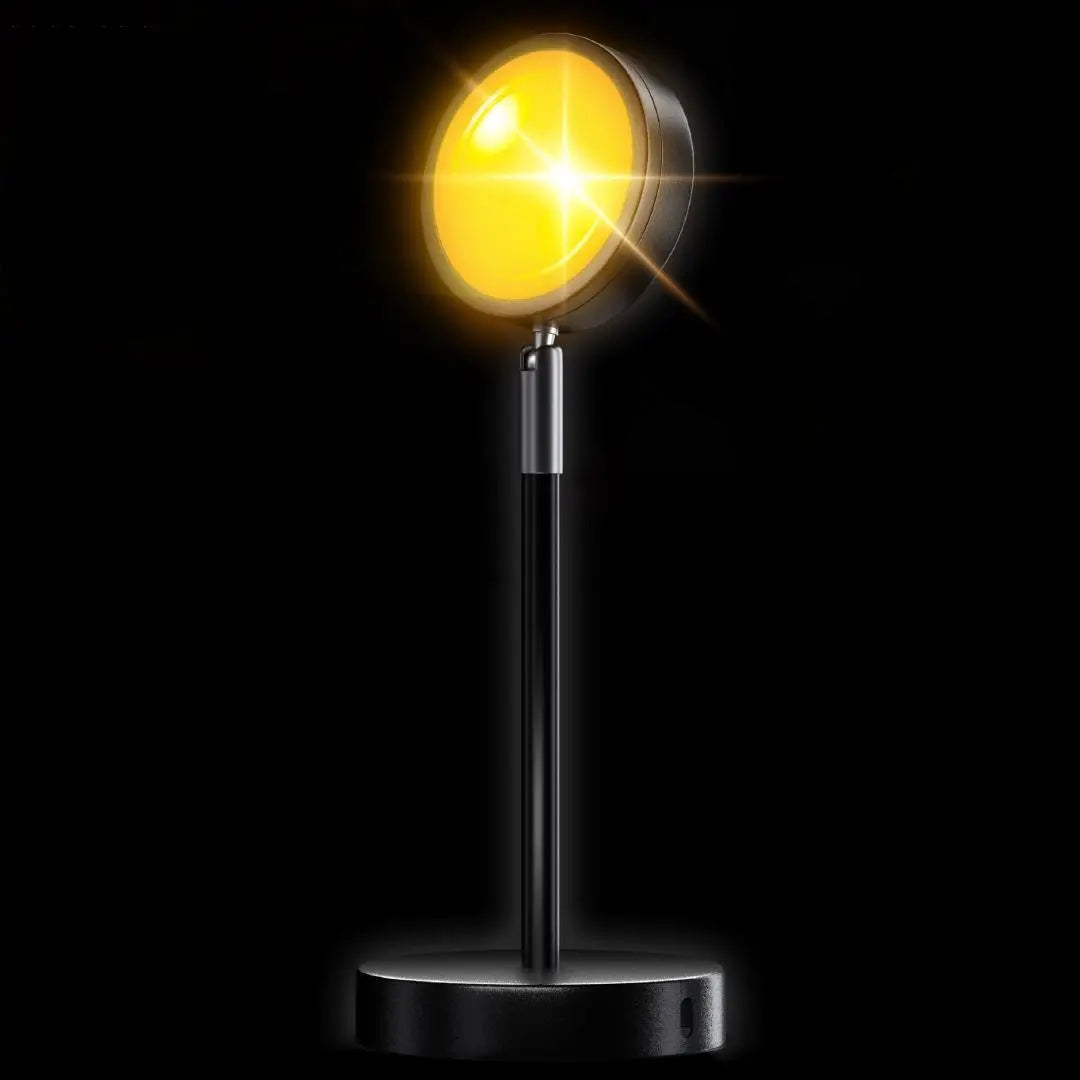 GoldenGleam Solnedgangs Projektionslampe – LED Belysning | Fjernbetjening & USB Opladning | Skab Magiske Fotos & Beroligende Atmosfære