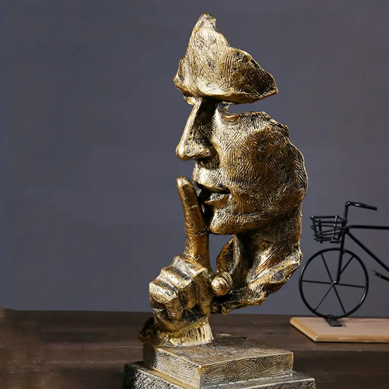 SerenitySculpt Retro & Kreativ Mand Statue – Abstrakt Kunst for Ro og Refleksion