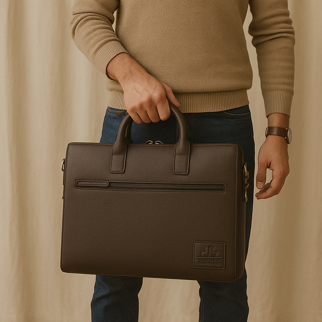 Voyager Læder Laptop Taske – Tidløs Elegance & Funktionalitet