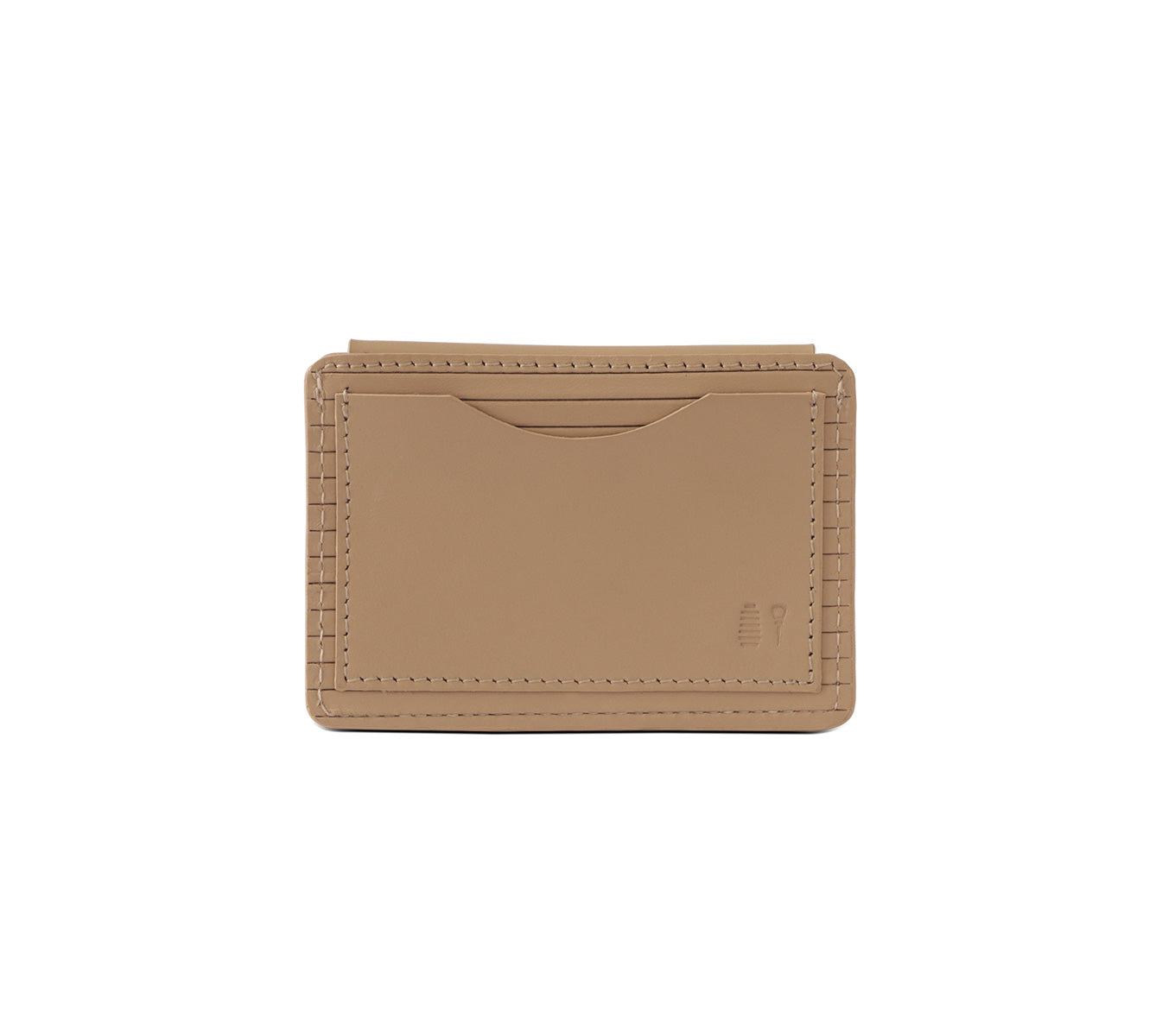 Læder Kortholder – Håndlavet Card Case med Knap og Herringbone