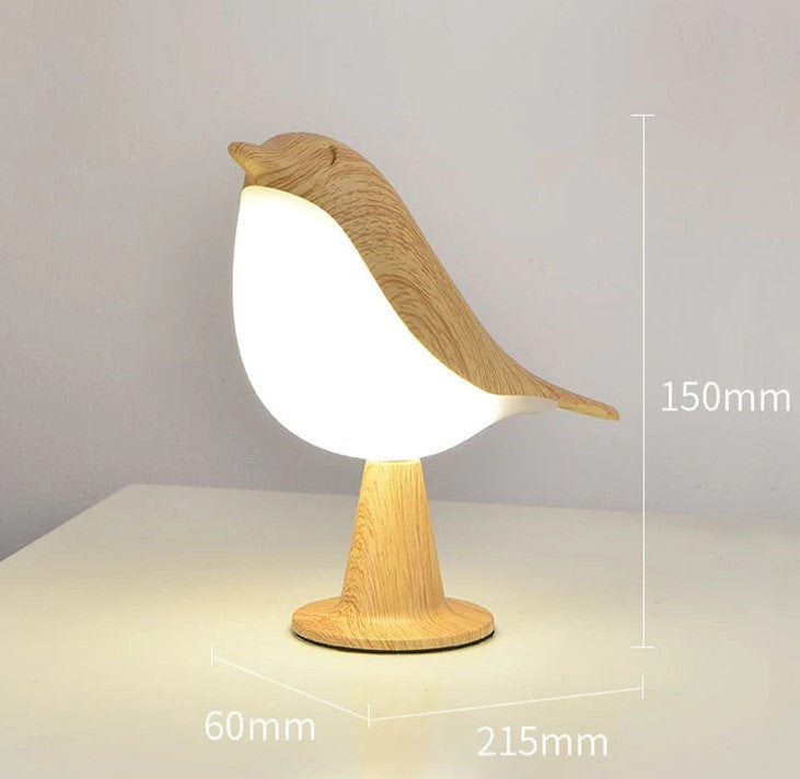 ZenGlow Elegant Fugle-Inspireret Natbordslampe