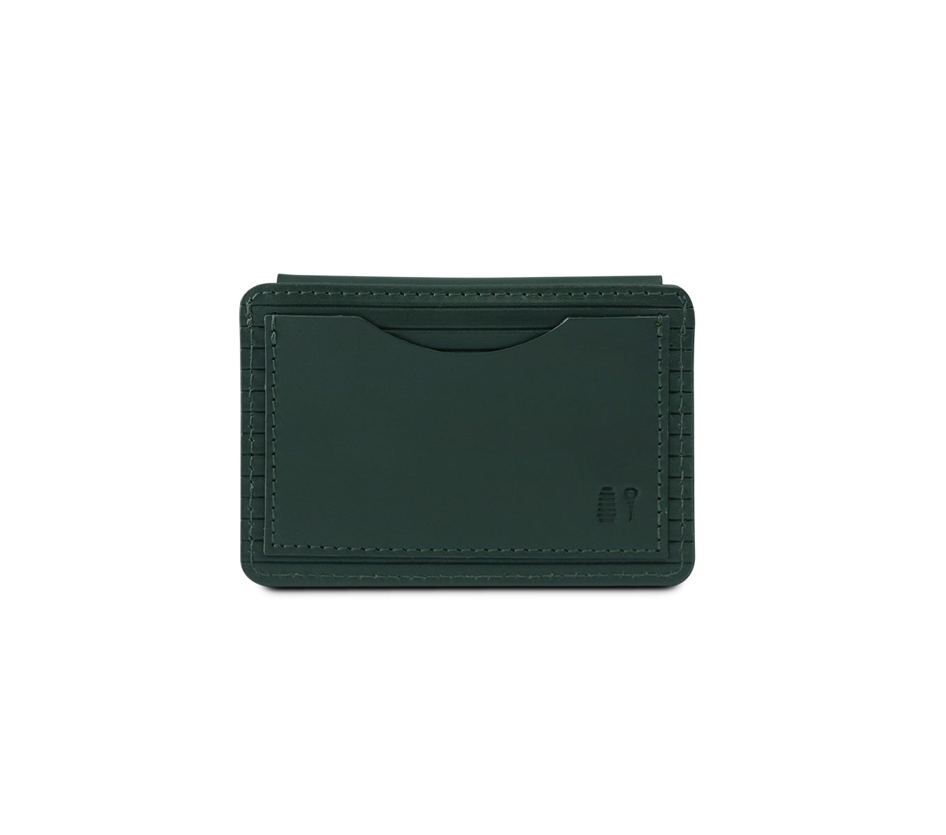 Læder Kortholder – Håndlavet Card Case med Knap og Herringbone