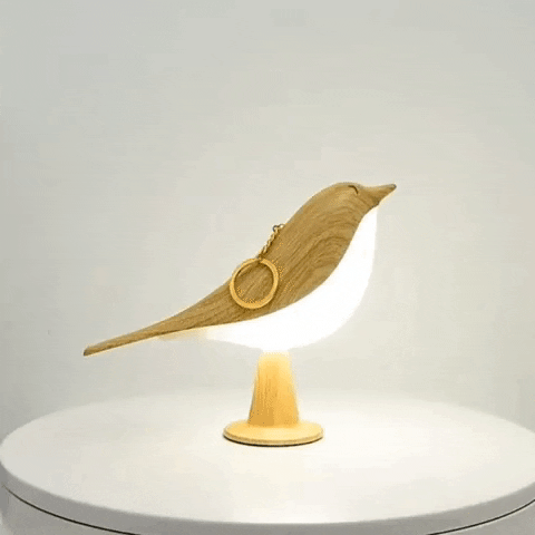 ZenGlow Elegant Fugle-Inspireret Natbordslampe