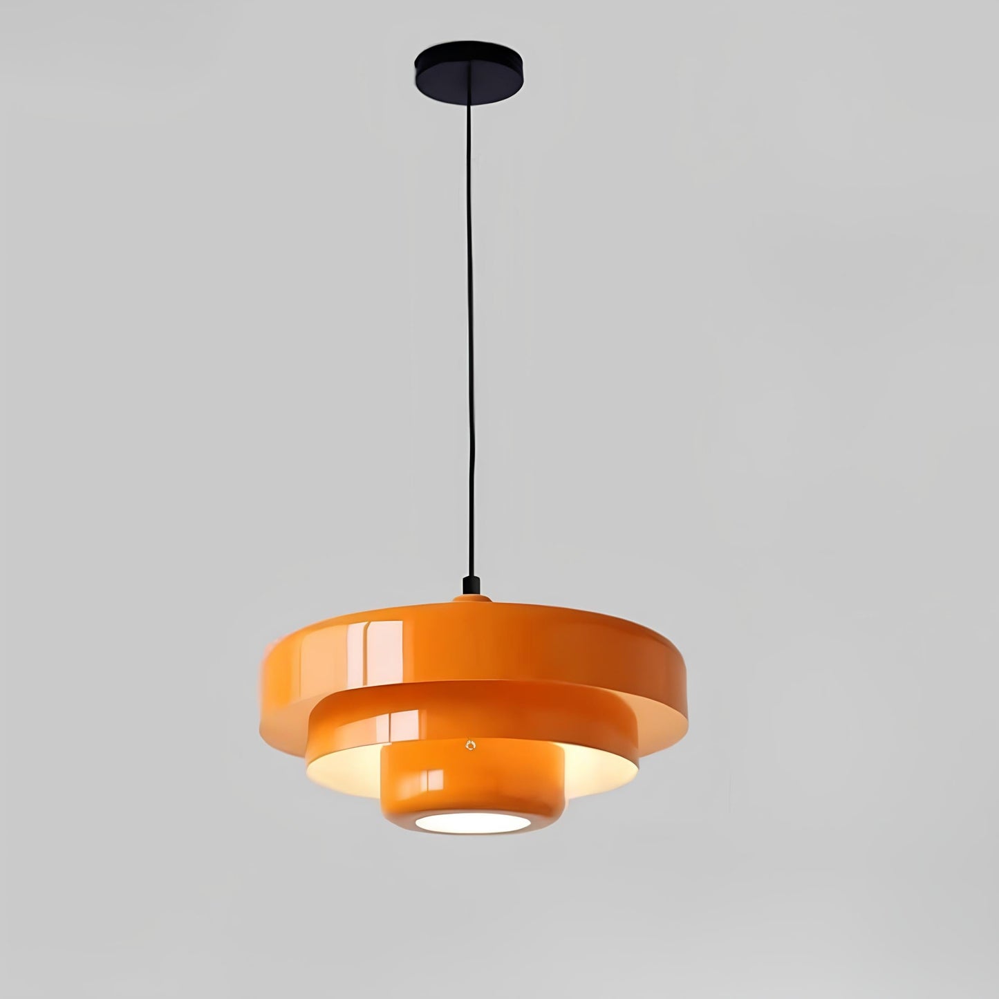 PrismicCircle Glas Loftslampe – Moderne Nordisk Design | Justerbar Kabellængde, Elegant Belysning til Stue, Køkken & Spisestue