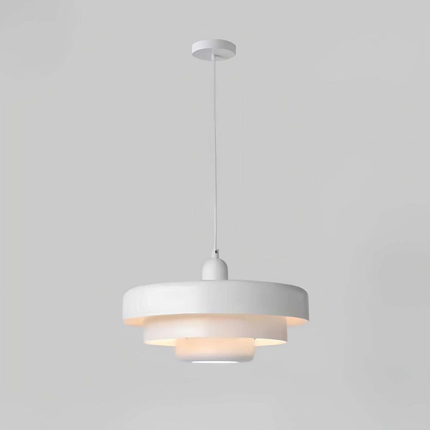 PrismicCircle Glas Loftslampe – Moderne Nordisk Design | Justerbar Kabellængde, Elegant Belysning til Stue, Køkken & Spisestue