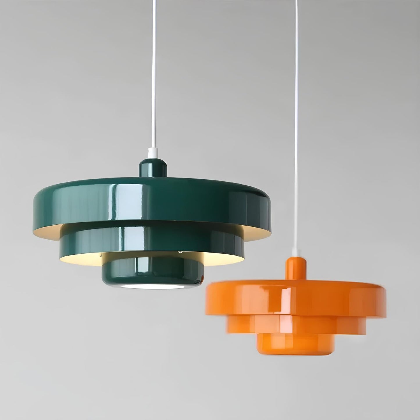 PrismicCircle Glas Loftslampe – Moderne Nordisk Design | Justerbar Kabellængde, Elegant Belysning til Stue, Køkken & Spisestue