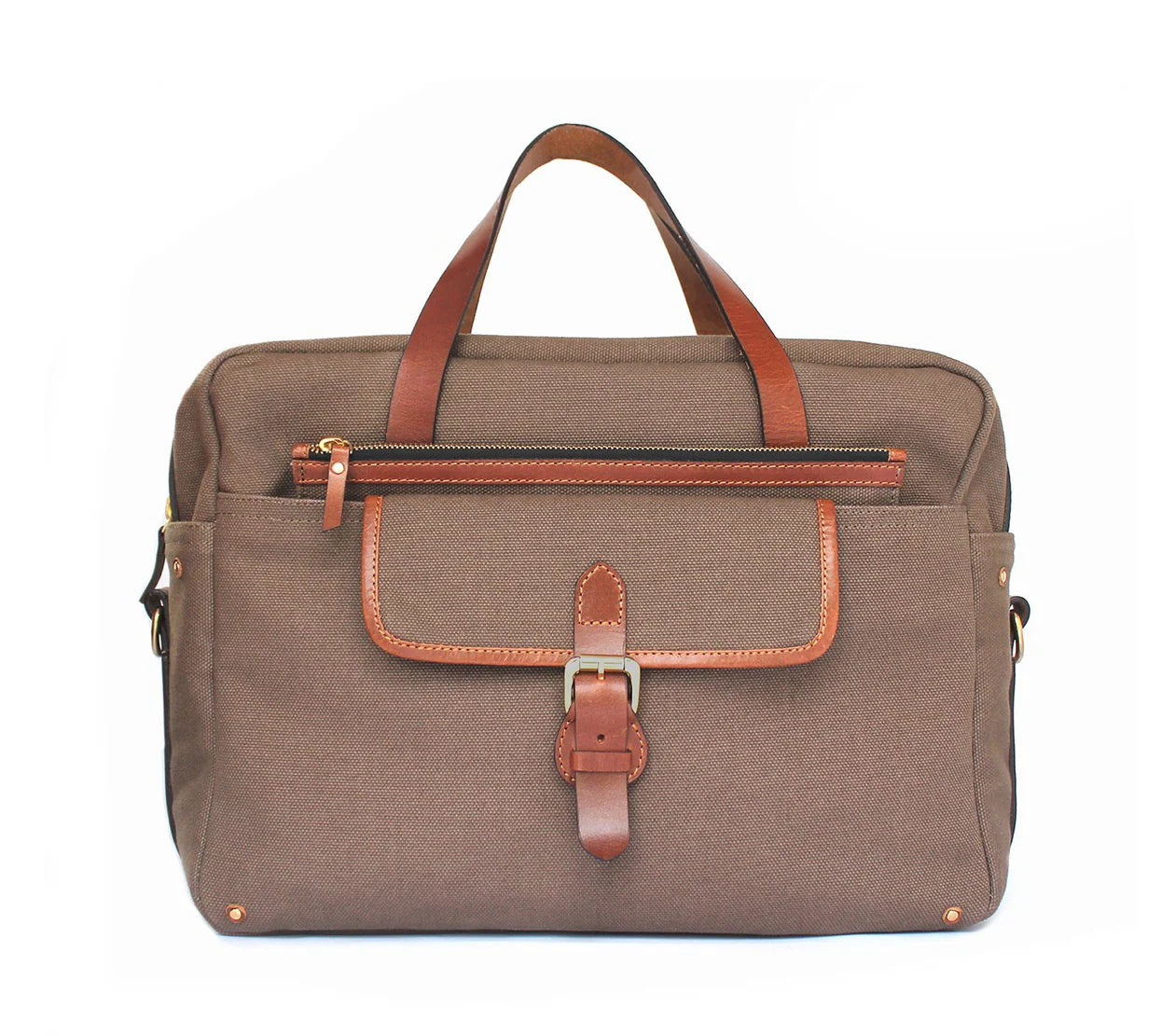 Selviz Harness Leather & Canvas Travel Bag