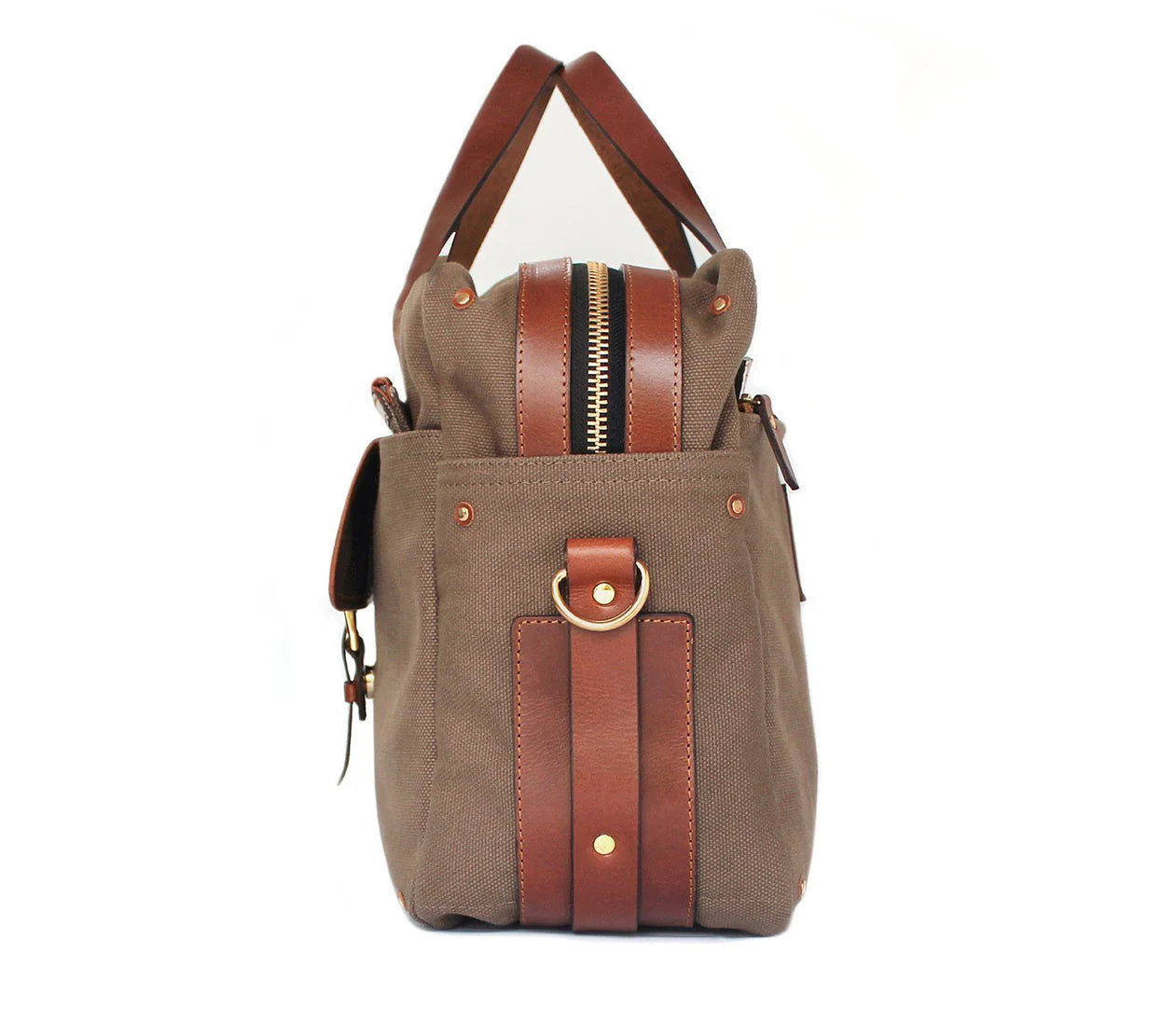 Selviz Harness Leather & Canvas Travel Bag