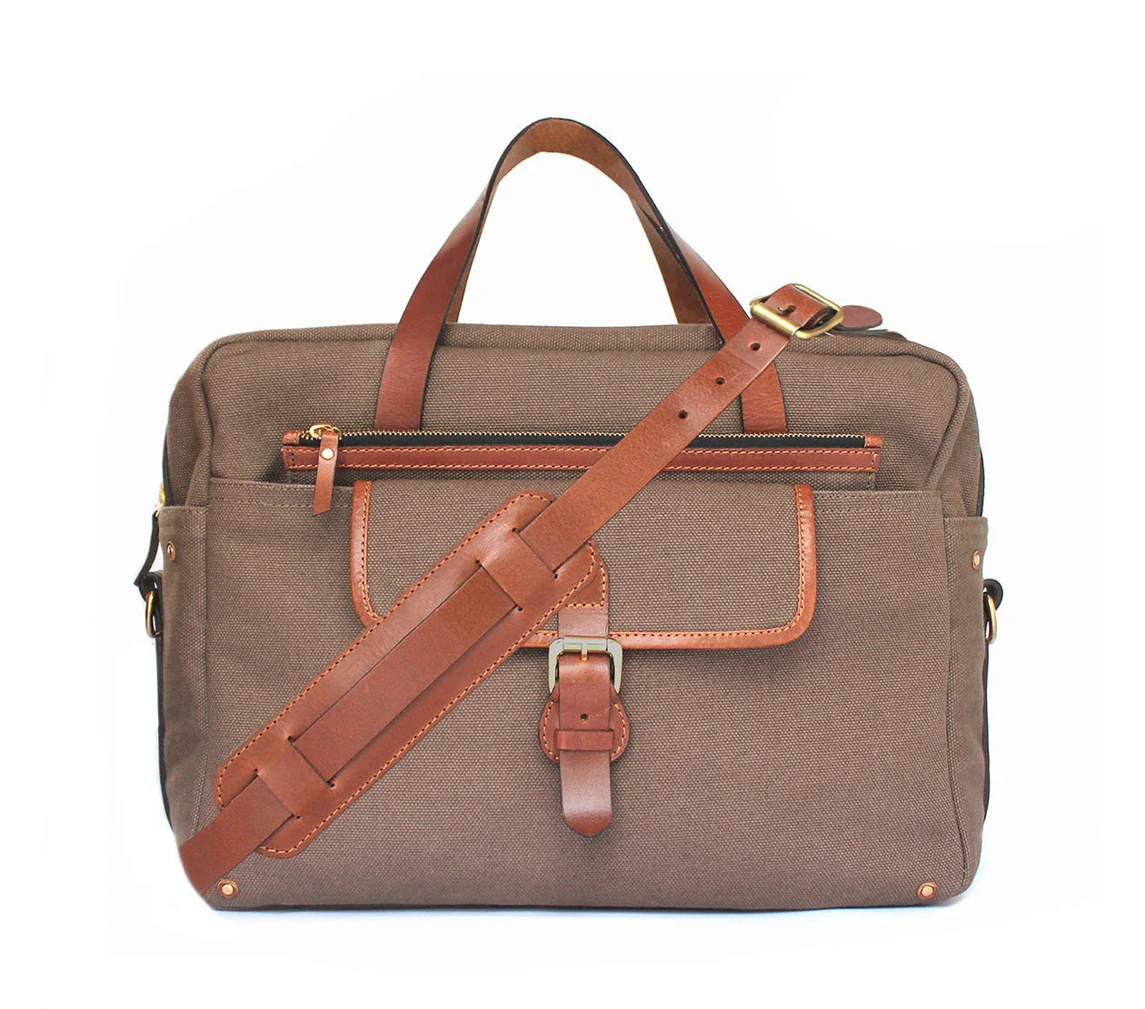 Selviz Harness Leather & Canvas Travel Bag