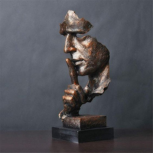 SerenitySculpt Retro & Kreativ Mand Statue – Abstrakt Kunst for Ro og Refleksion