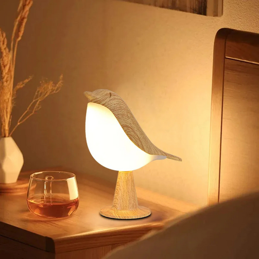 ZenGlow Elegant Fugle-Inspireret Natbordslampe