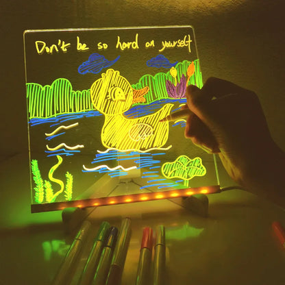 Drawing Light – Kreativ LED Tegningstavle og Natlys, Genanvendelig og USB-Opladelig