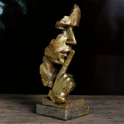 SerenitySculpt Retro & Kreativ Mand Statue – Abstrakt Kunst for Ro og Refleksion