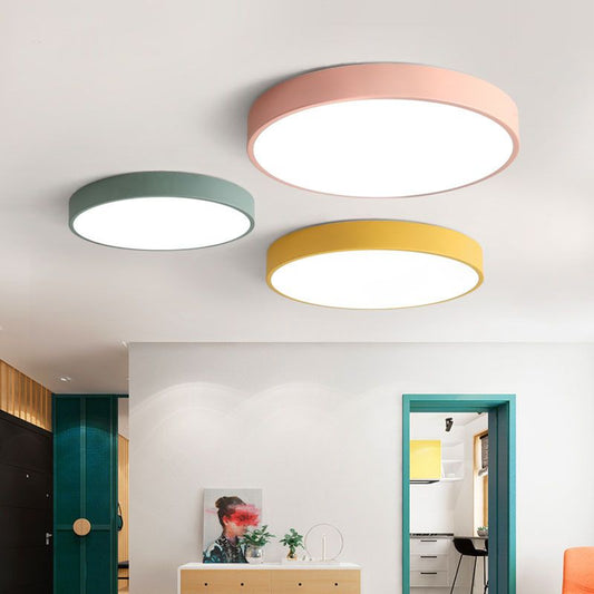 Ultratynd LED Loftlampe – Moderne Rund Loftarmatur til Hjem & Kontor | Energivenlig, Minimalistisk Design – 30cm/40cm/50cm (Flere Farver)