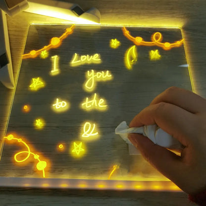Drawing Light – Kreativ LED Tegningstavle og Natlys, Genanvendelig og USB-Opladelig