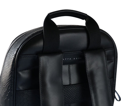 Læder Rygsæk til Mænd – Croco Finish & Laptoprum | Selviz