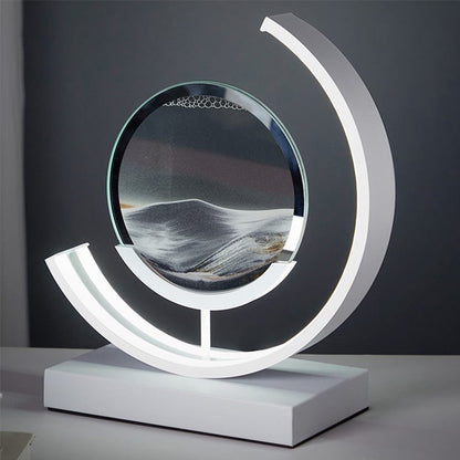 SandAura Kvægsand Bordlampe – LED Bordlampe med Dynamisk Sandkunst | Beroligende & Øjenvenlig Belysning, Unikt Design