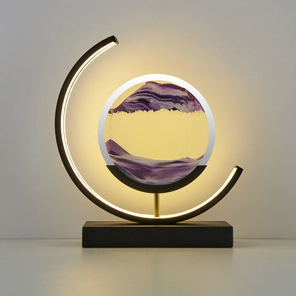 SandAura Kvægsand Bordlampe – LED Bordlampe med Dynamisk Sandkunst | Beroligende & Øjenvenlig Belysning, Unikt Design