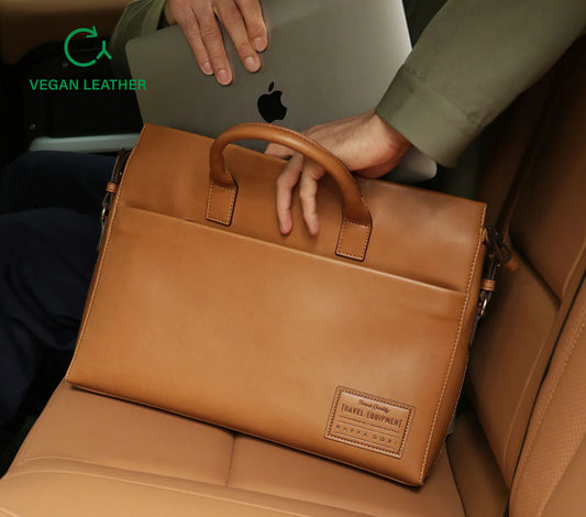 Voyager Eco-Leather Laptop Bag – Sustainable Elegance for Modern Professionals