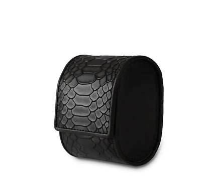 Watch Case 02 – Håndlavet Urkasse i Læder med Krokodillepræg og Herringbone For