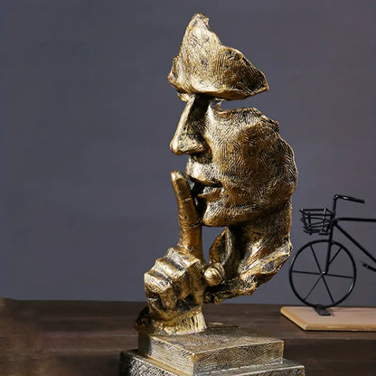 SerenitySculpt Retro & Kreativ Mand Statue – Abstrakt Kunst for Ro og Refleksion
