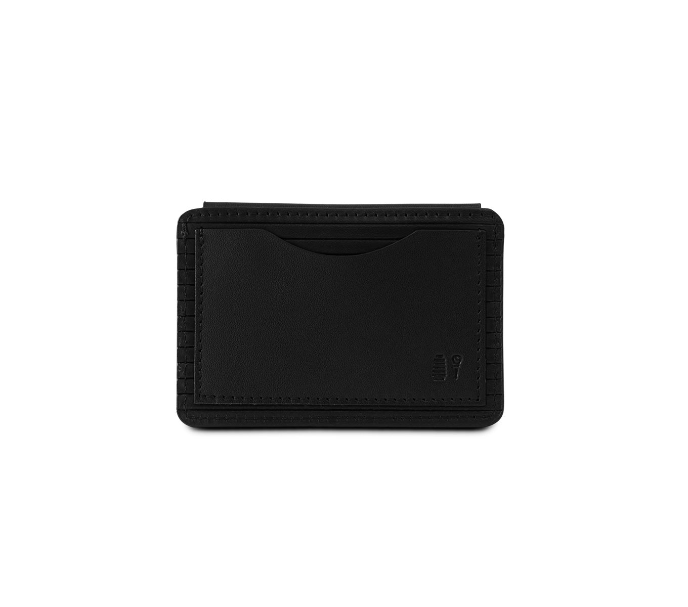 Læder Kortholder – Håndlavet Card Case med Knap og Herringbone