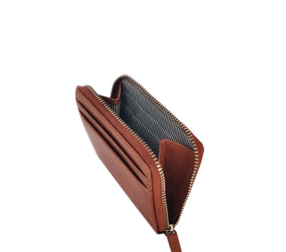 Billfold RFID Herrepung i Ægte Læder – Kompakt og Sikker med Lynlås