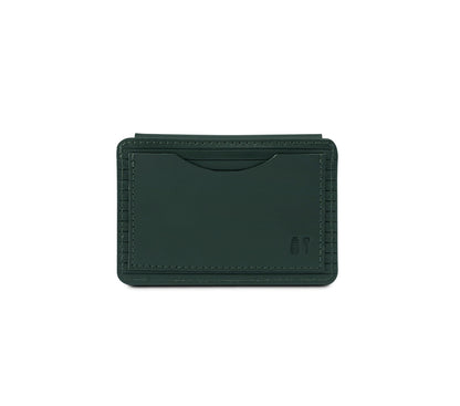 Læder Kortholder – Håndlavet Card Case med Knap og Herringbone