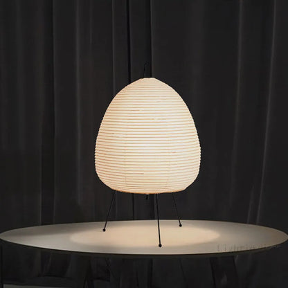WabiGlow Bordlampe – Håndlavet RisPapir Skærm med Wabi-Sabi Æstetik og Justerbart LED Lys